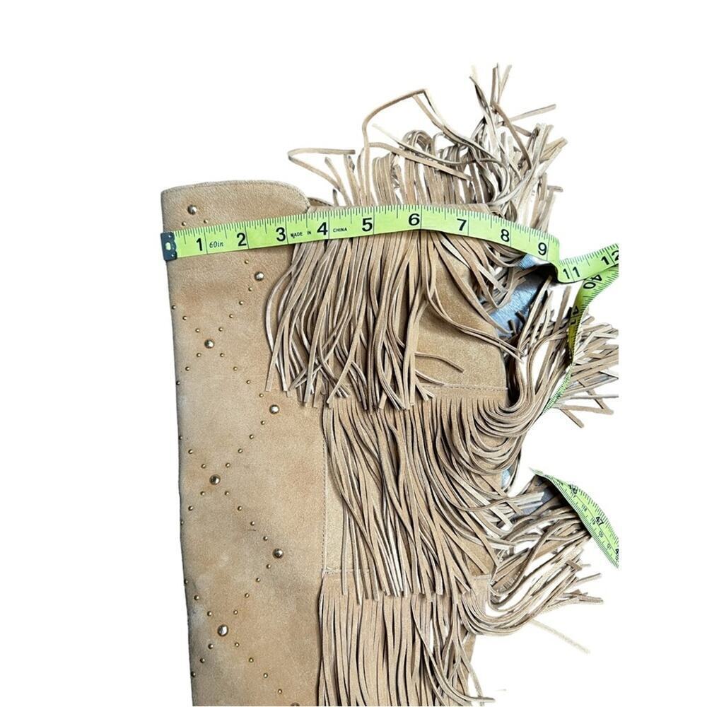 ▶️ Vince Camuto ◀️ Panaryaz Knee High Suede Fringe. Sz 9 - Picture 10 of 17